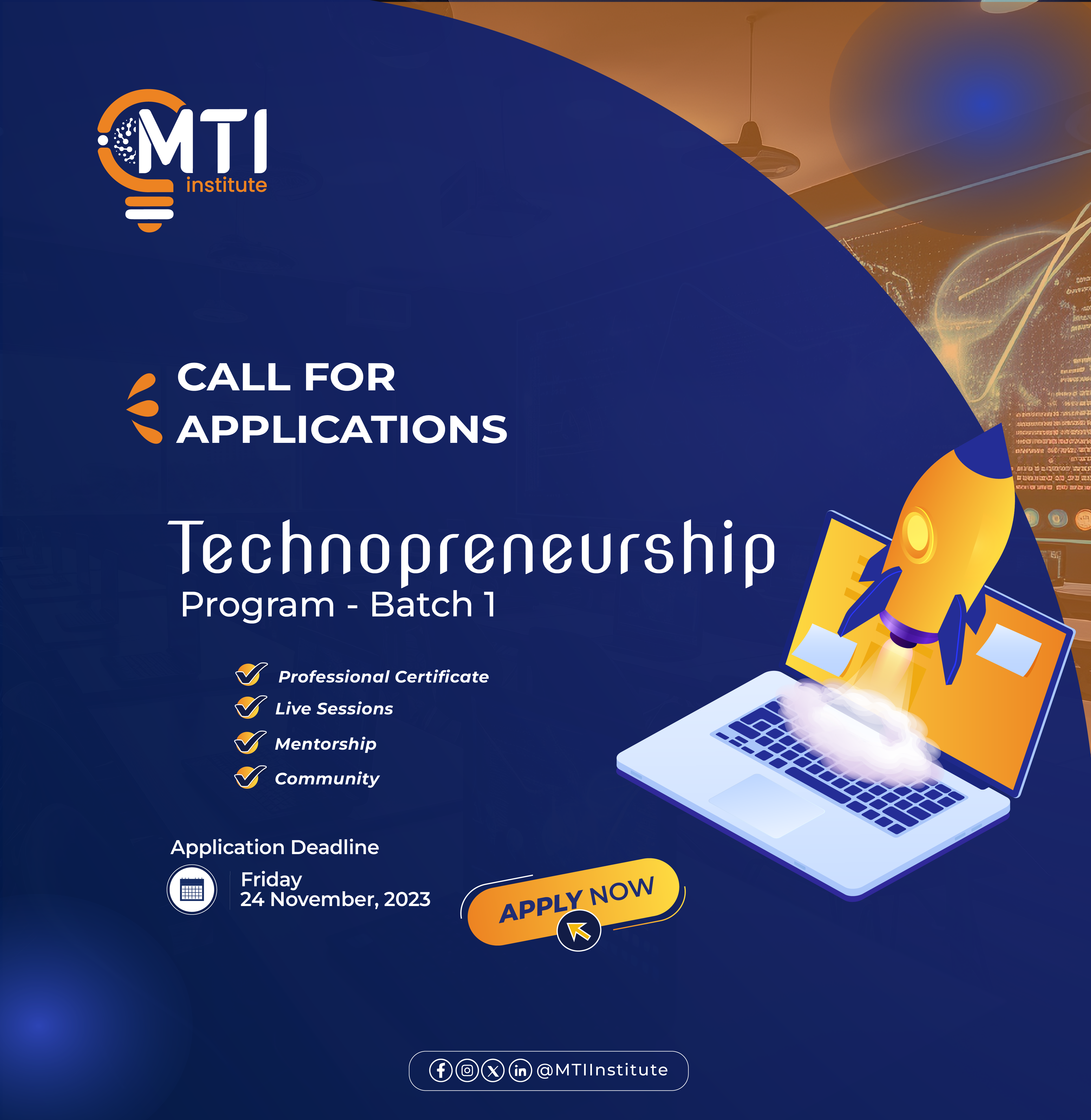 Call for Technopreneurship Program Batch 1 Applications